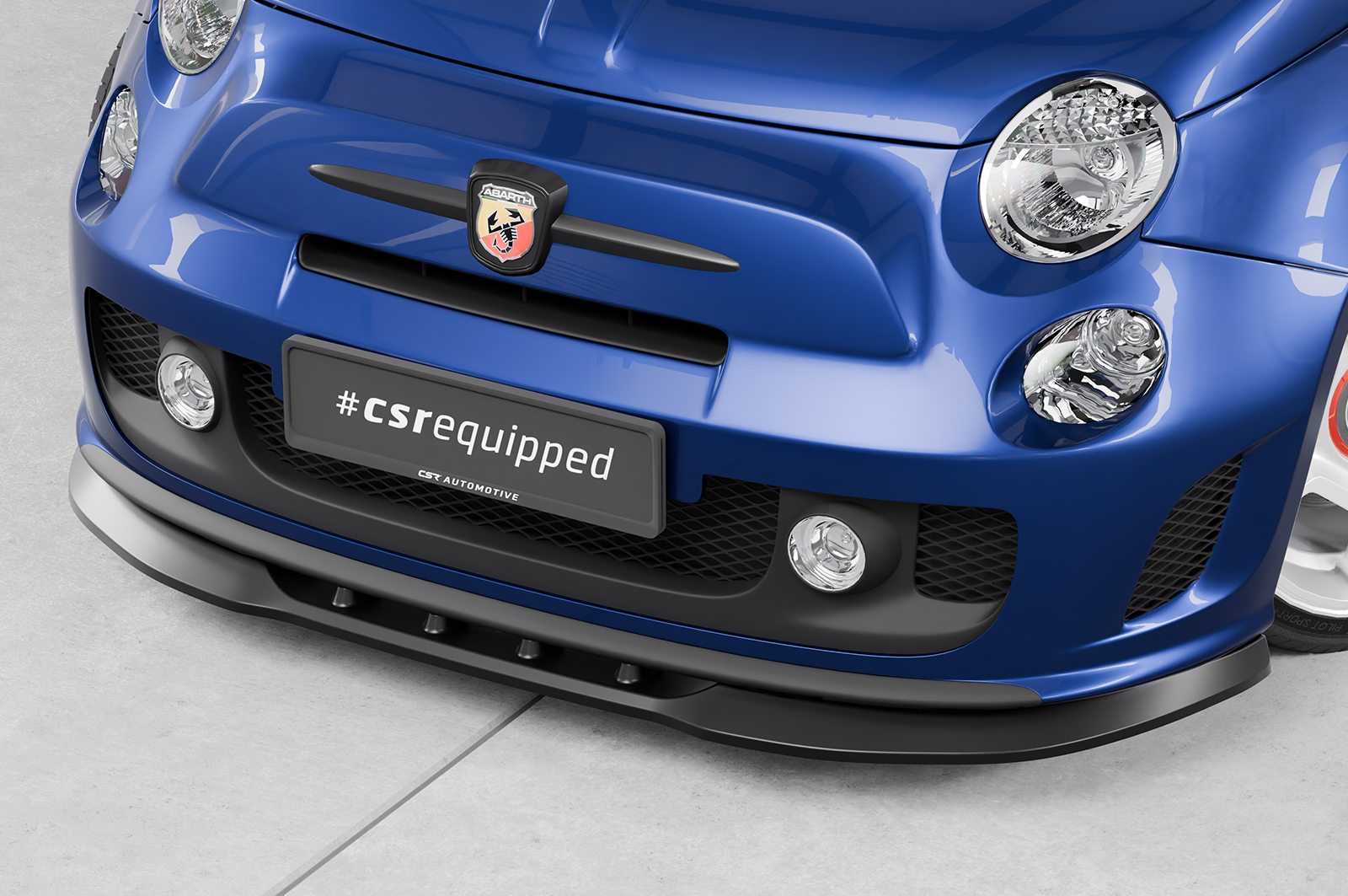 Lame de parechoc avant pour Fiat Abarth 595 toutes carrosseries (préfacelift) (2012-2015) - Fabriqué en ABS (6 finitions au choix)