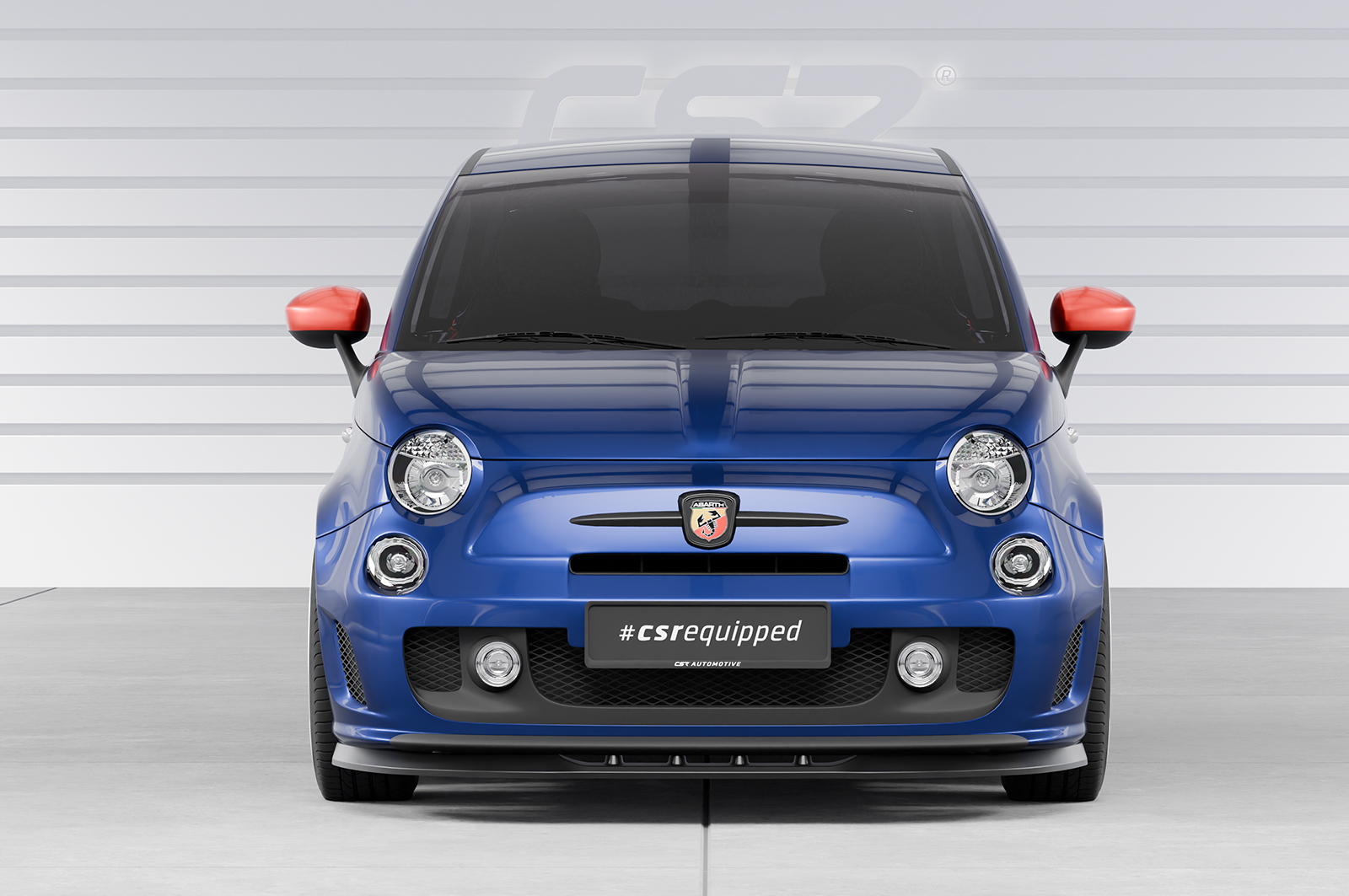 Lame de parechoc avant pour Fiat Abarth 595 toutes carrosseries (préfacelift) (2012-2015) - Fabriqué en ABS (6 finitions au choix)