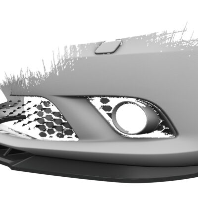 Lame de parechoc avant pour Skoda Fabia 2 (Typ 5J) RS (2010-2014) - Fabriqué en ABS (6 finitions au choix)