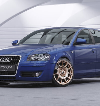 Lame de parechoc avant pour Audi A3 (8P / 8PA) toutes carrosseries (préfacelift) (2005-2008) - Fabriqué en ABS (6 finitions au choix)