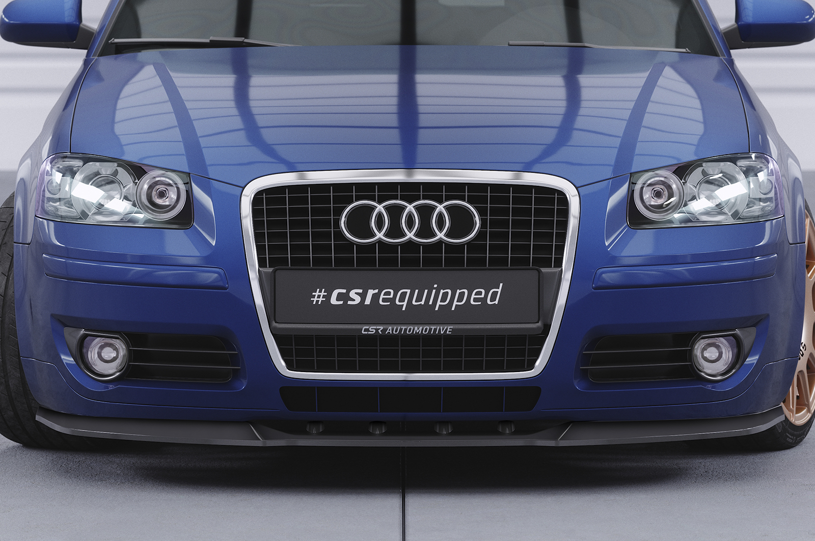Lame de parechoc avant pour Audi A3 (8P / 8PA) toutes carrosseries (préfacelift) (2005-2008) - Fabriqué en ABS (6 finitions au choix)