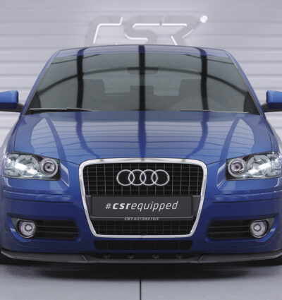 Lame de parechoc avant pour Audi A3 (8P / 8PA) toutes carrosseries (préfacelift) (2005-2008) - Fabriqué en ABS (6 finitions au choix)