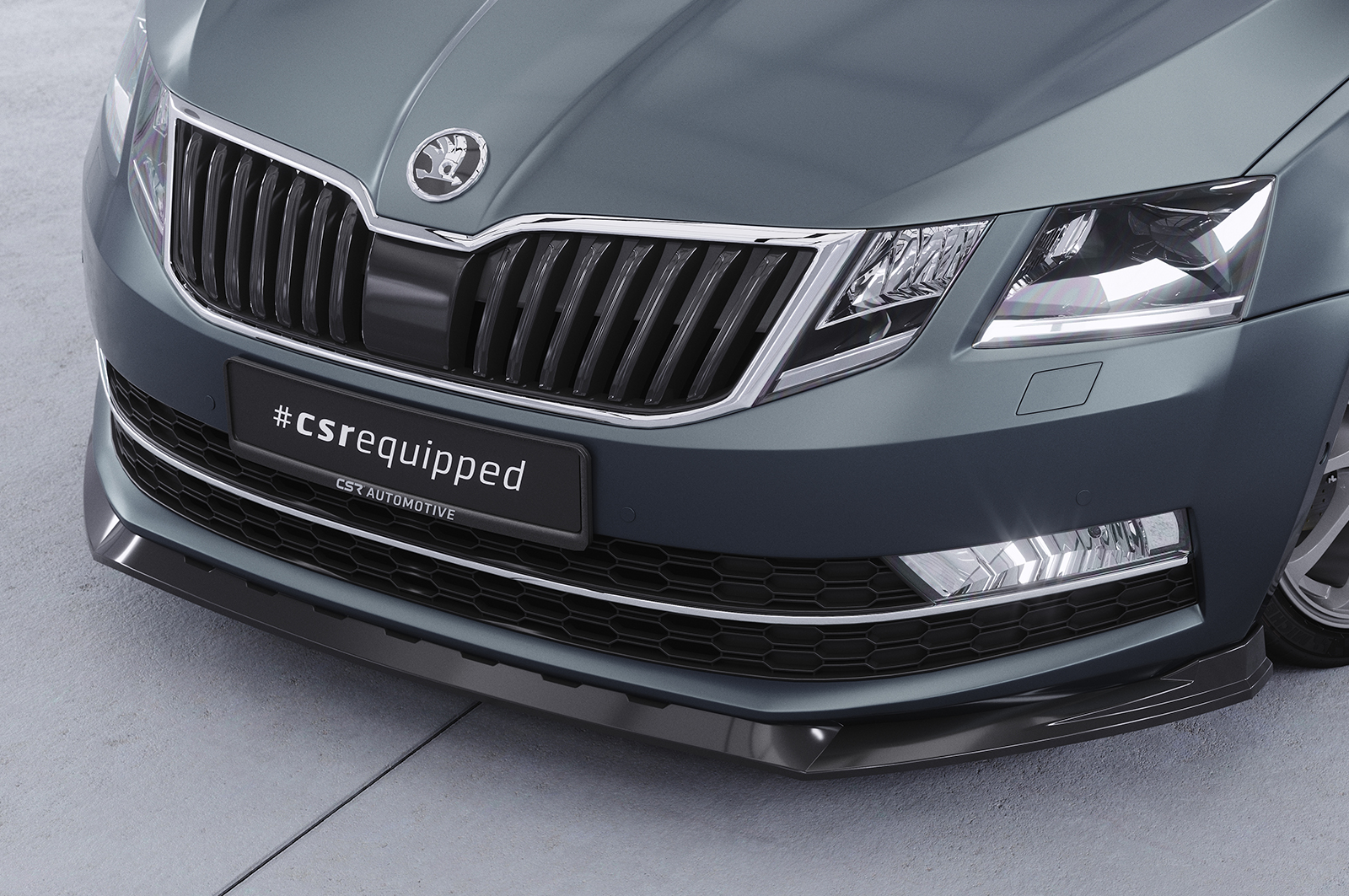 Lame de parechoc avant pour Skoda Octavia III (Typ 5E) toutes carrosseries (2016-2019) - Fabriqué en ABS (6 finitions au choix)