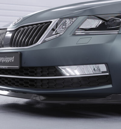 Lame de parechoc avant pour Skoda Octavia III (Typ 5E) toutes carrosseries (2016-2019) - Fabriqué en ABS (6 finitions au choix)