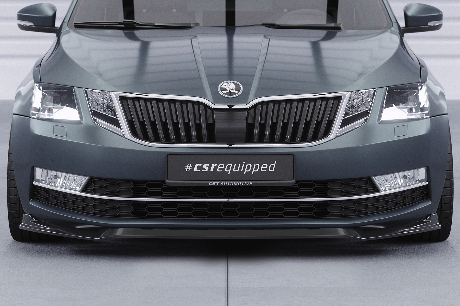 Lame de parechoc avant pour Skoda Octavia III (Typ 5E) toutes carrosseries (2016-2019) - Fabriqué en ABS (6 finitions au choix)