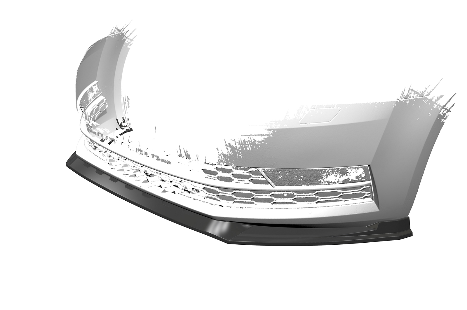 Lame de parechoc avant pour Skoda Octavia III (Typ 5E) toutes carrosseries (2016-2019) - Fabriqué en ABS (6 finitions au choix)