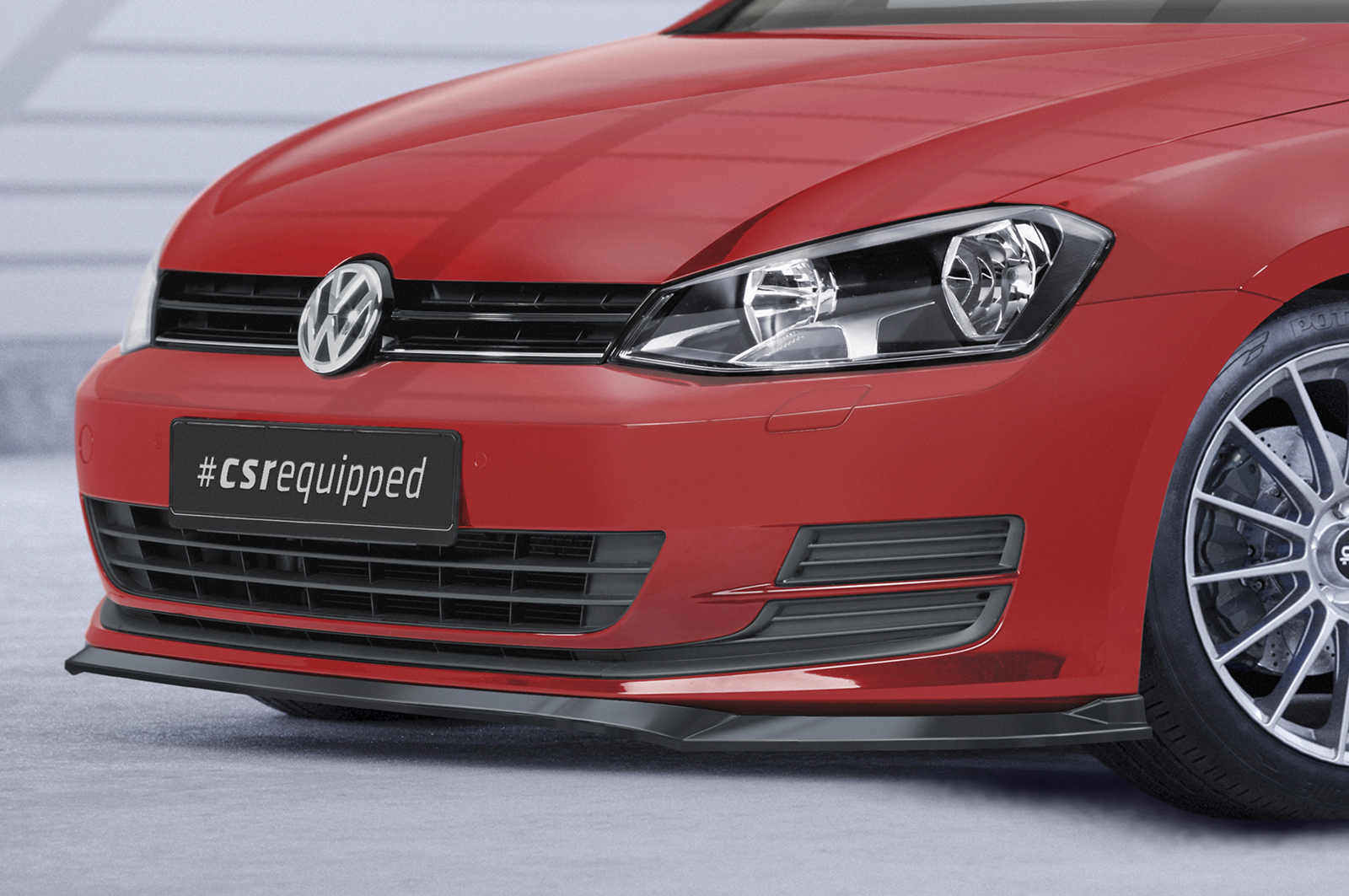 Lame de parechoc avant pour VW Golf 7 finition de base (préfacelift) (08/2012-2017) - Fabriqué en ABS (6 finitions au choix)