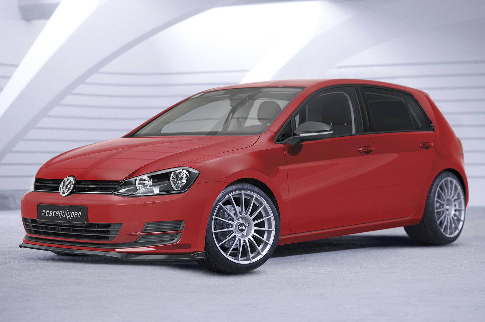 Lame de parechoc avant pour VW Golf 7 finition de base (préfacelift) (08/2012-2017) - Fabriqué en ABS (6 finitions au choix)