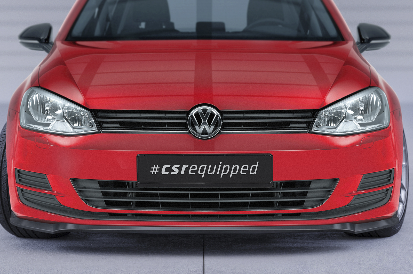 Lame de parechoc avant pour VW Golf 7 finition de base (préfacelift) (08/2012-2017) - Fabriqué en ABS (6 finitions au choix)