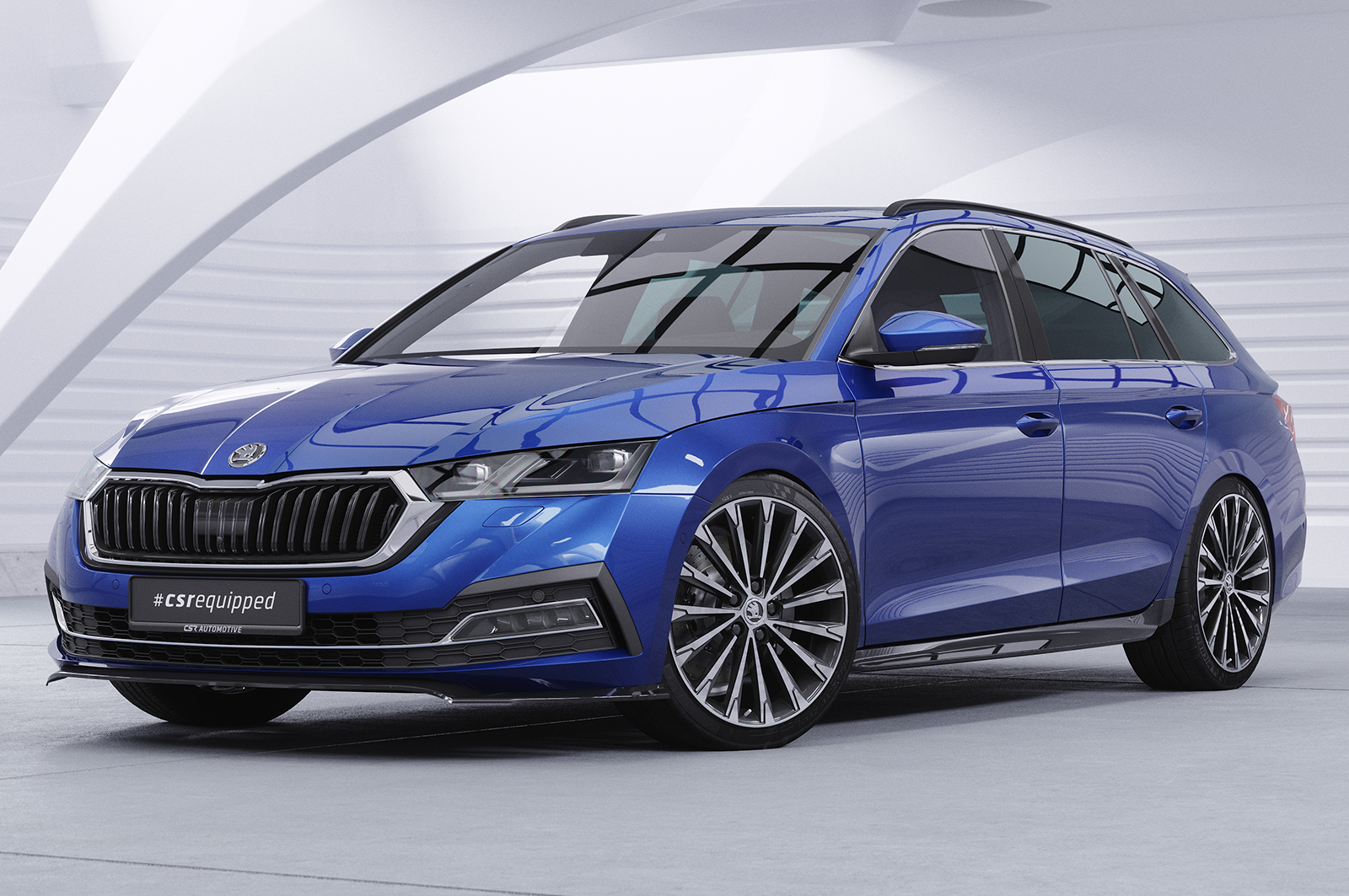 Lame de parechoc avant pour Skoda Octavia IV finition de base (depuis 2019) - Fabriqué en ABS (6 finitions au choix)