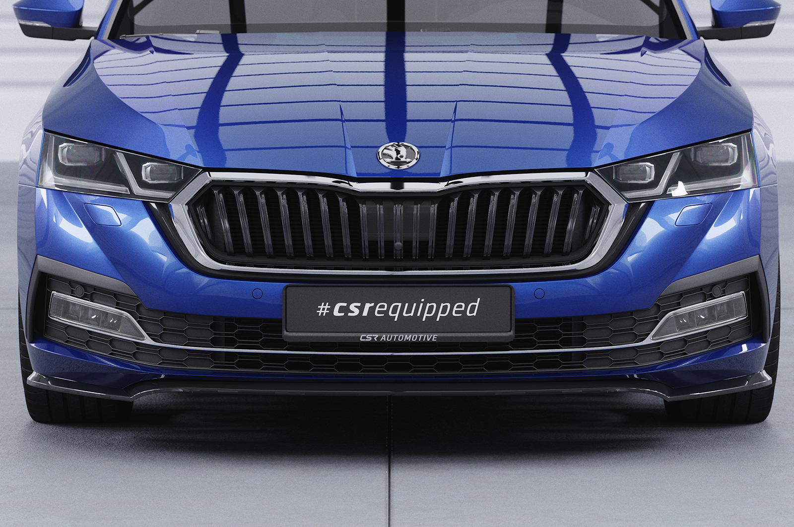 Lame de parechoc avant pour Skoda Octavia IV finition de base (depuis 2019) - Fabriqué en ABS (6 finitions au choix)