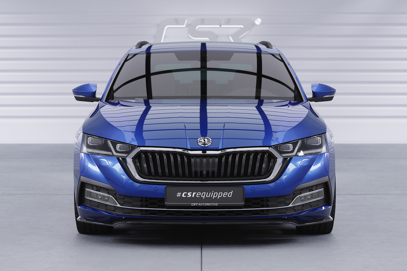 Lame de parechoc avant pour Skoda Octavia IV finition de base (depuis 2019) - Fabriqué en ABS (6 finitions au choix)