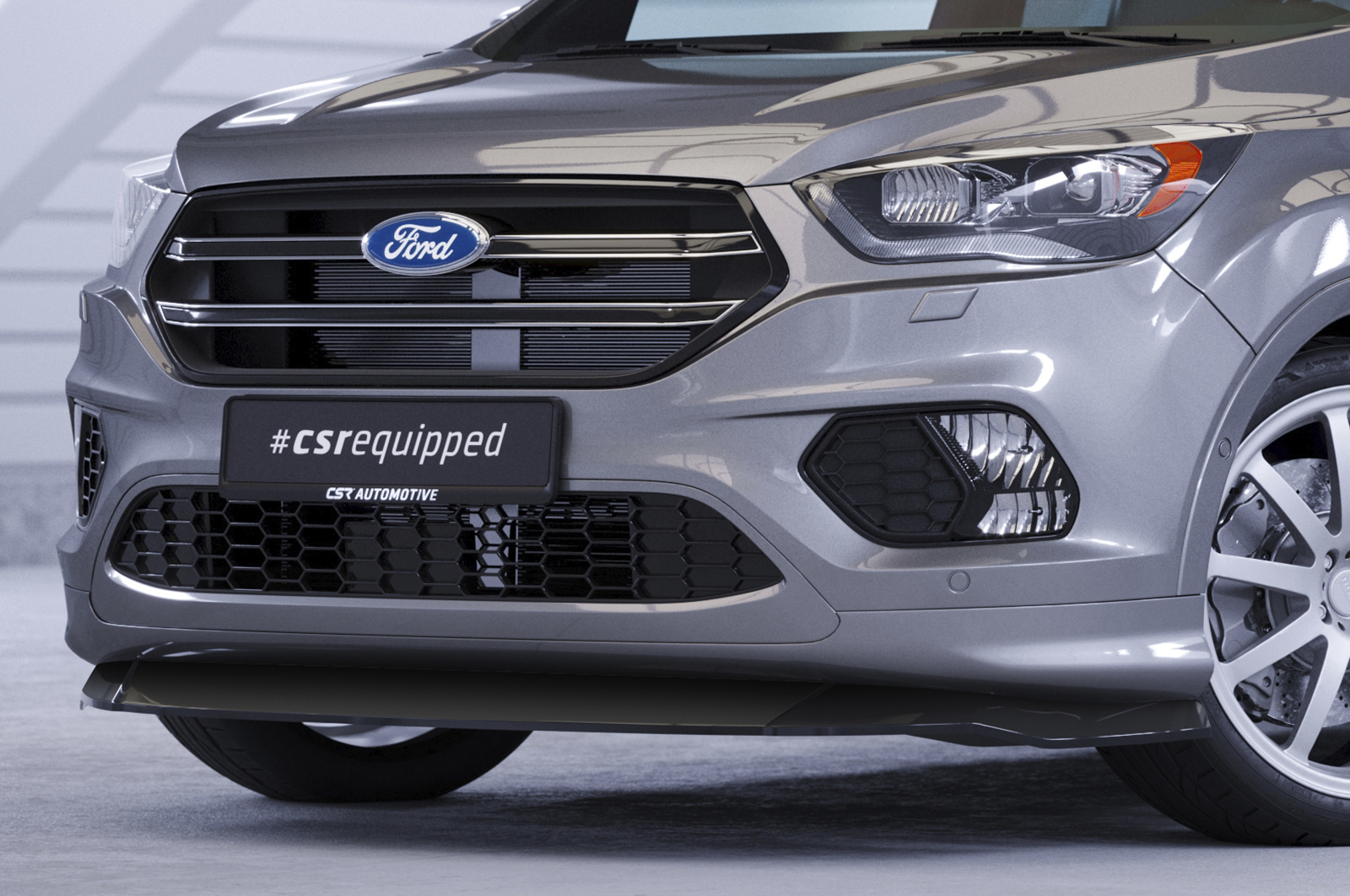 Lame de parechoc avant pour Ford Kuga 2 finition de base (facelift) (2016-2019) - Fabriqué en ABS (6 finitions au choix)