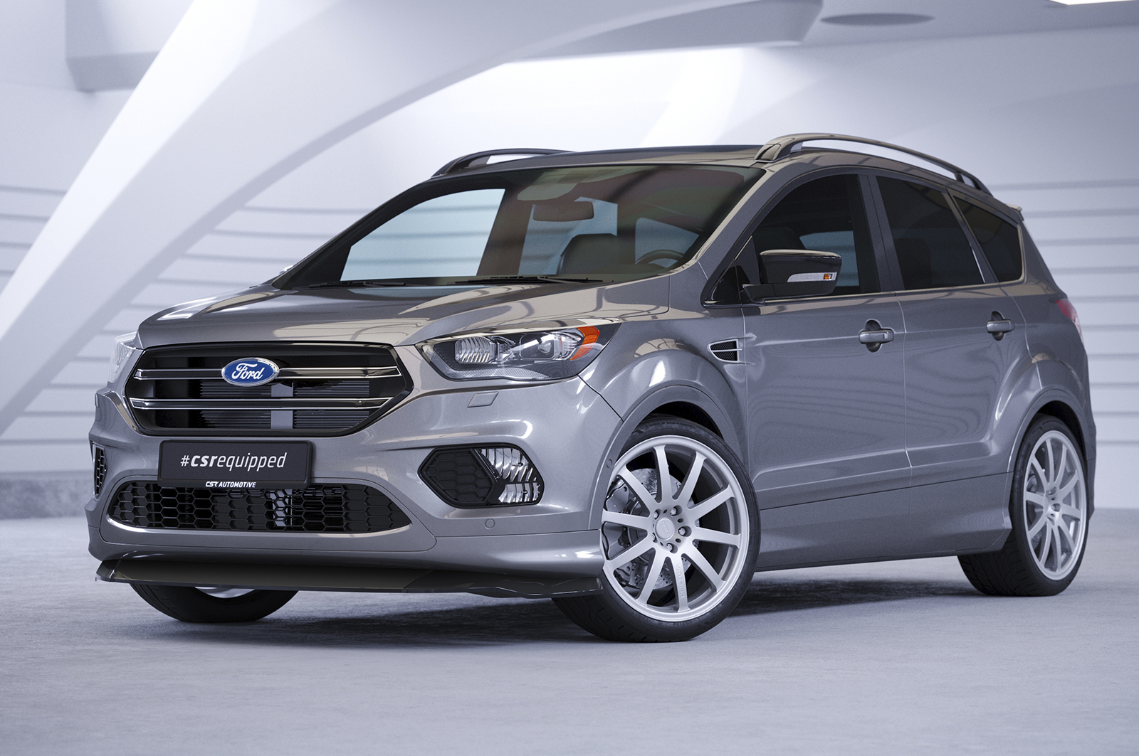 Lame de parechoc avant pour Ford Kuga 2 finition de base (facelift) (2016-2019) - Fabriqué en ABS (6 finitions au choix)