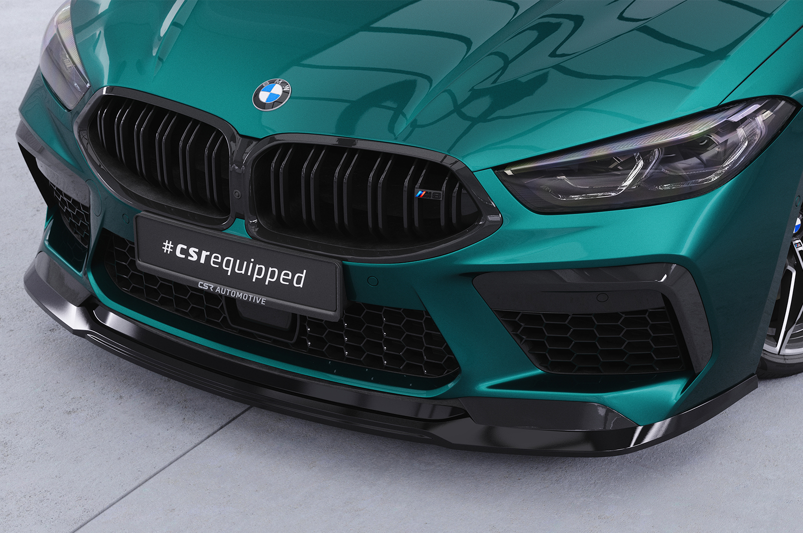 Lame de parechoc avant pour BMW M8 F91 / F92 / F93 cabriolet / coupé et Gran coupé (depuis 2018) - Fabriqué en ABS (6 finitions au choix)