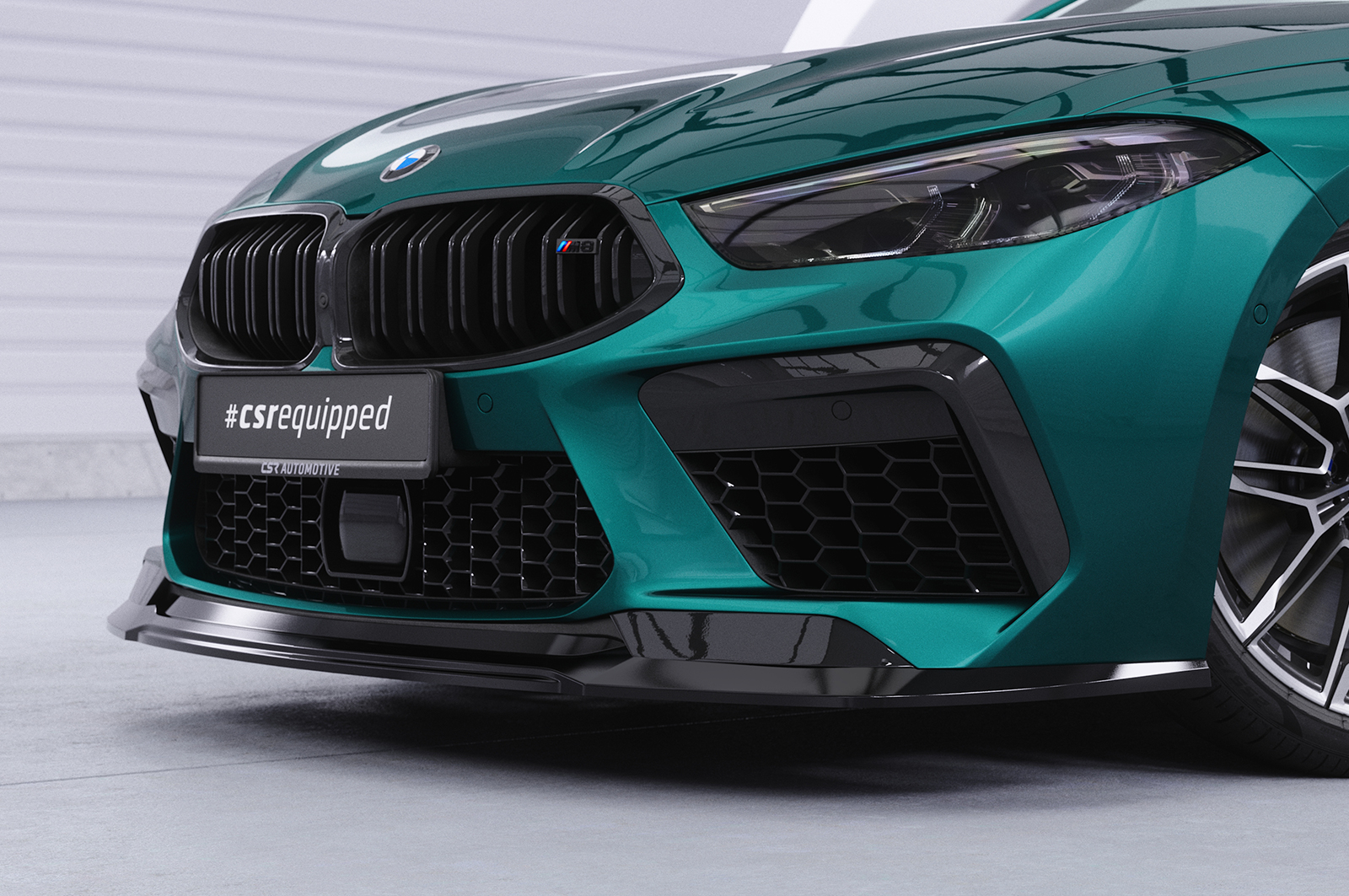 Lame de parechoc avant pour BMW M8 F91 / F92 / F93 cabriolet / coupé et Gran coupé (depuis 2018) - Fabriqué en ABS (6 finitions au choix)