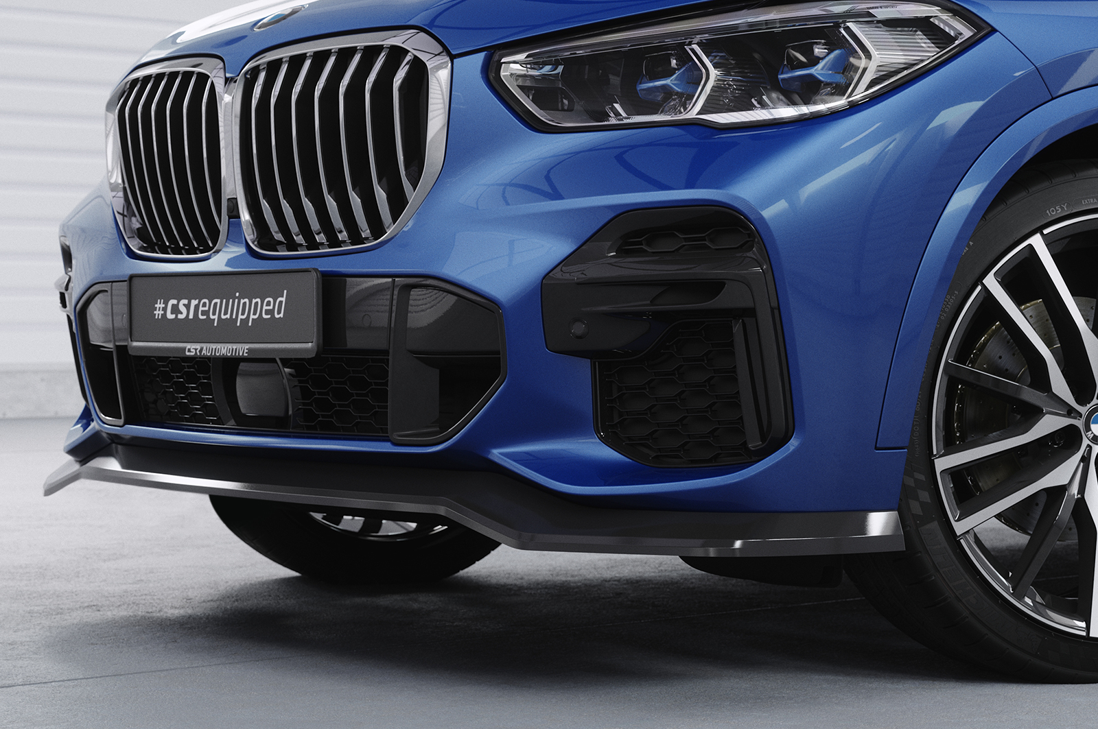 Lame de parechoc avant pour BMW X5 (G05) Pack M (depuis 11/2018) - Fabriqué en ABS (6 finitions au choix)