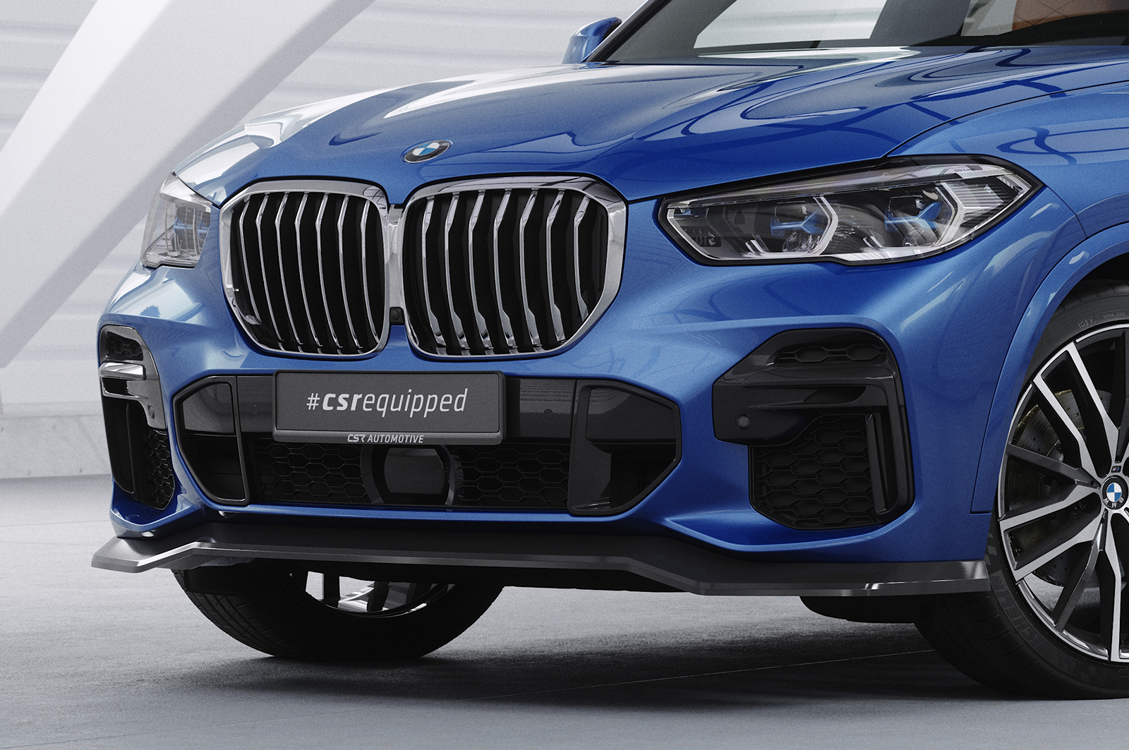 Lame de parechoc avant pour BMW X5 (G05) Pack M (depuis 11/2018) - Fabriqué en ABS (6 finitions au choix)