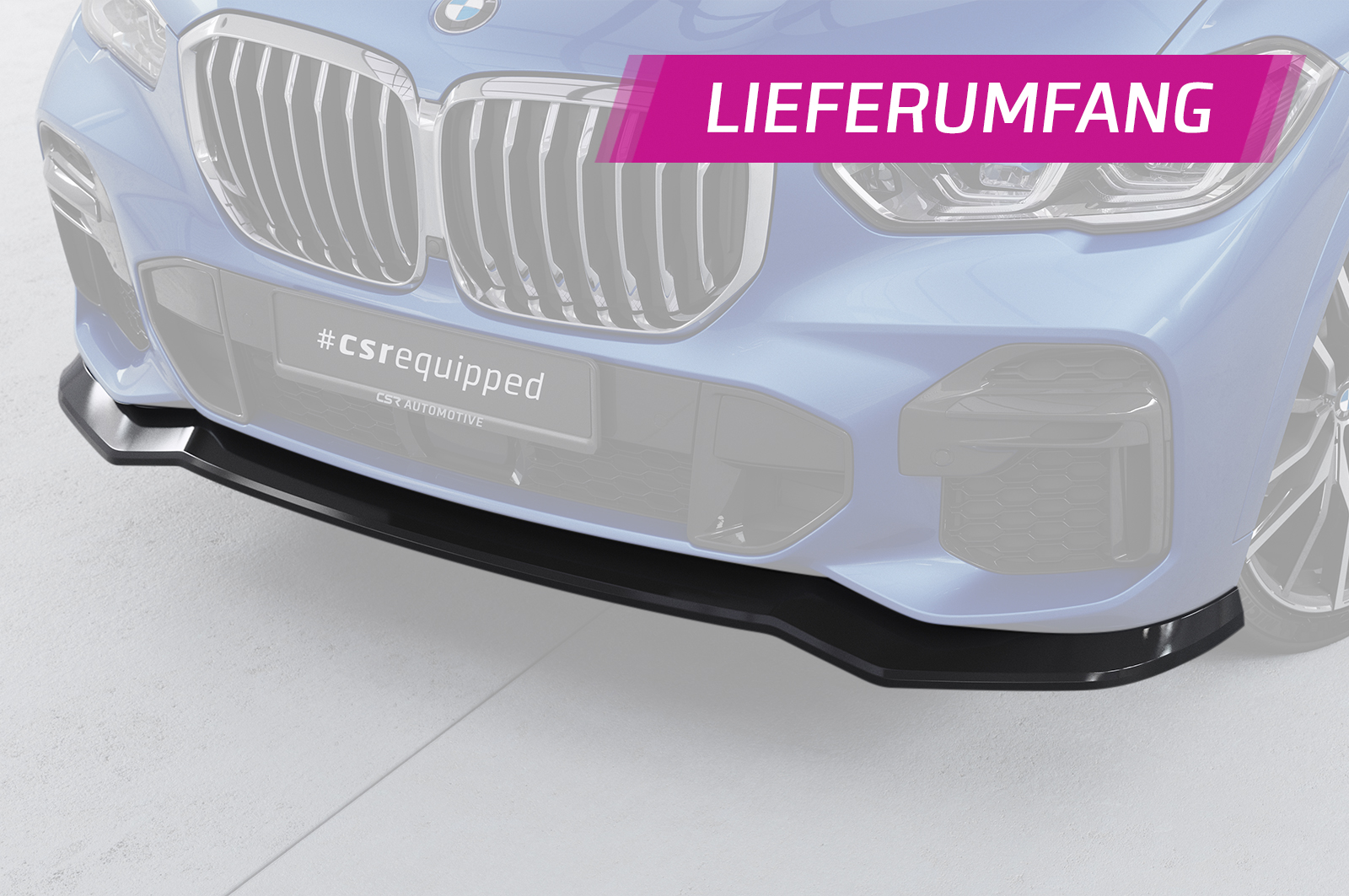 Lame de parechoc avant pour BMW X5 (G05) Pack M (depuis 11/2018) - Fabriqué en ABS (6 finitions au choix)