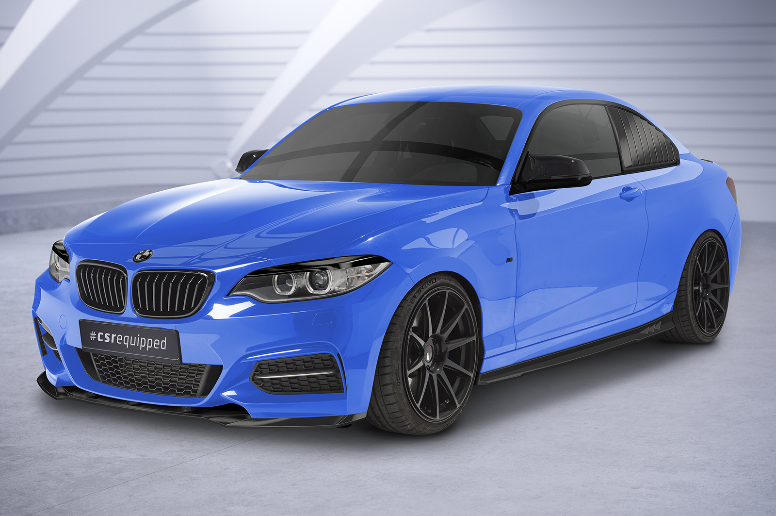 Lame de parechoc avant pour BMW Série 2 (F22 / F23) Pack M (11/2013-07/2021) - Fabriqué en ABS (6 finitions au choix)