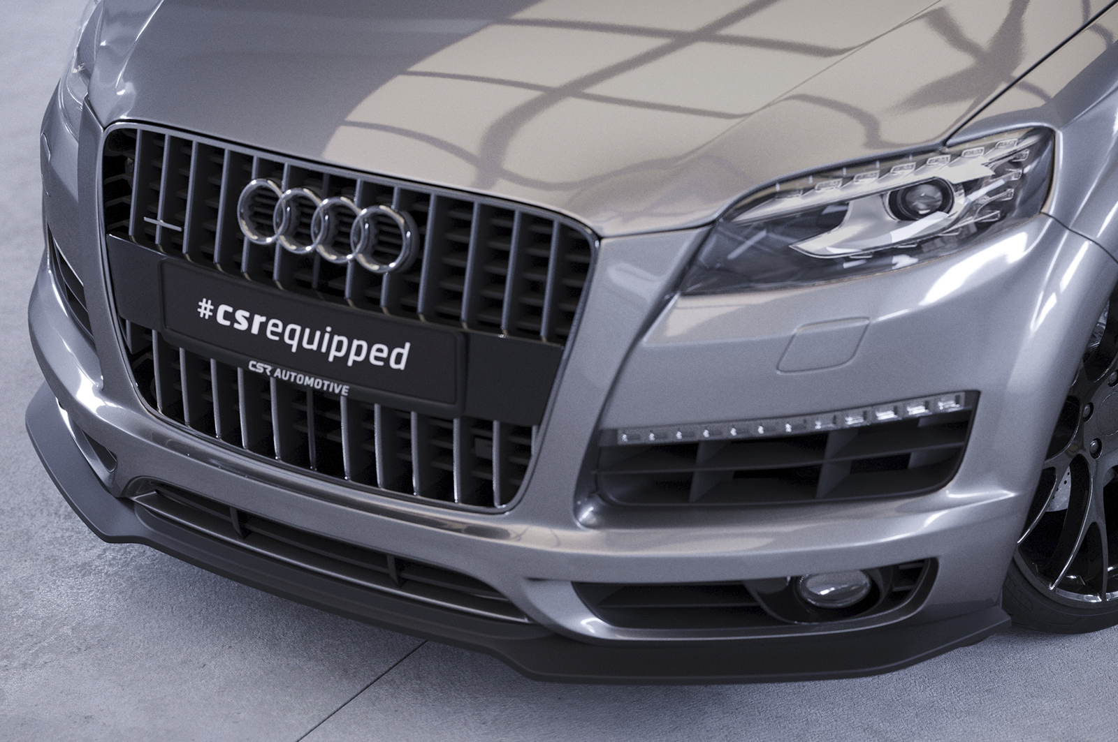 Lame de parechoc avant pour Audi Q7 (4L) S-Line (2005-2009) - Fabriqué en ABS (6 finitions au choix)