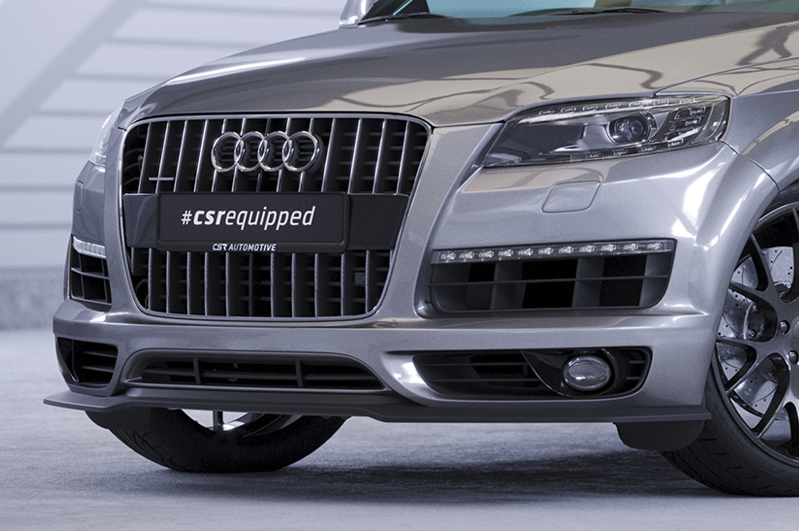 Lame de parechoc avant pour Audi Q7 (4L) S-Line (2005-2009) - Fabriqué en ABS (6 finitions au choix)