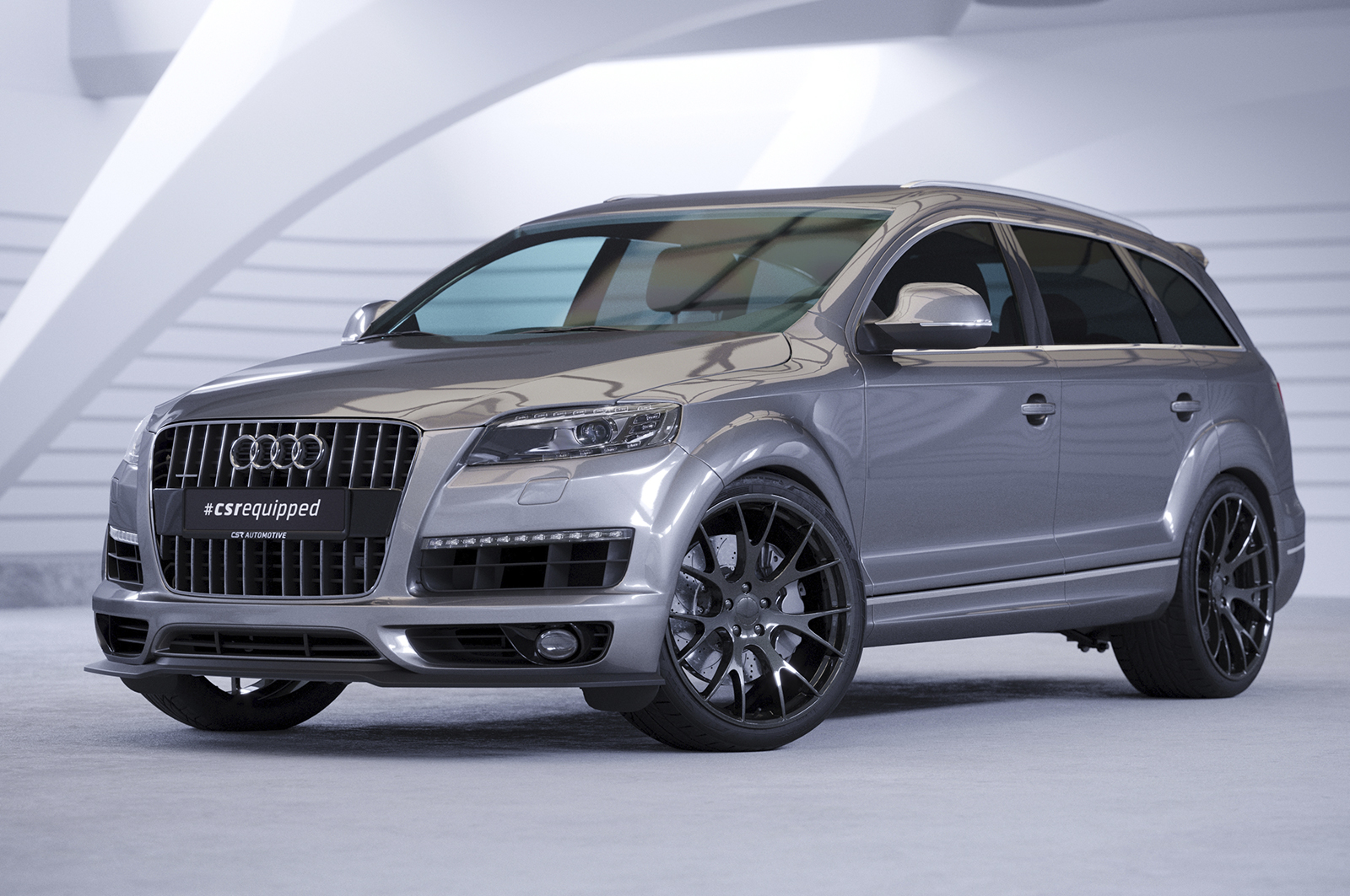 Lame de parechoc avant pour Audi Q7 (4L) S-Line (2005-2009) - Fabriqué en ABS (6 finitions au choix)