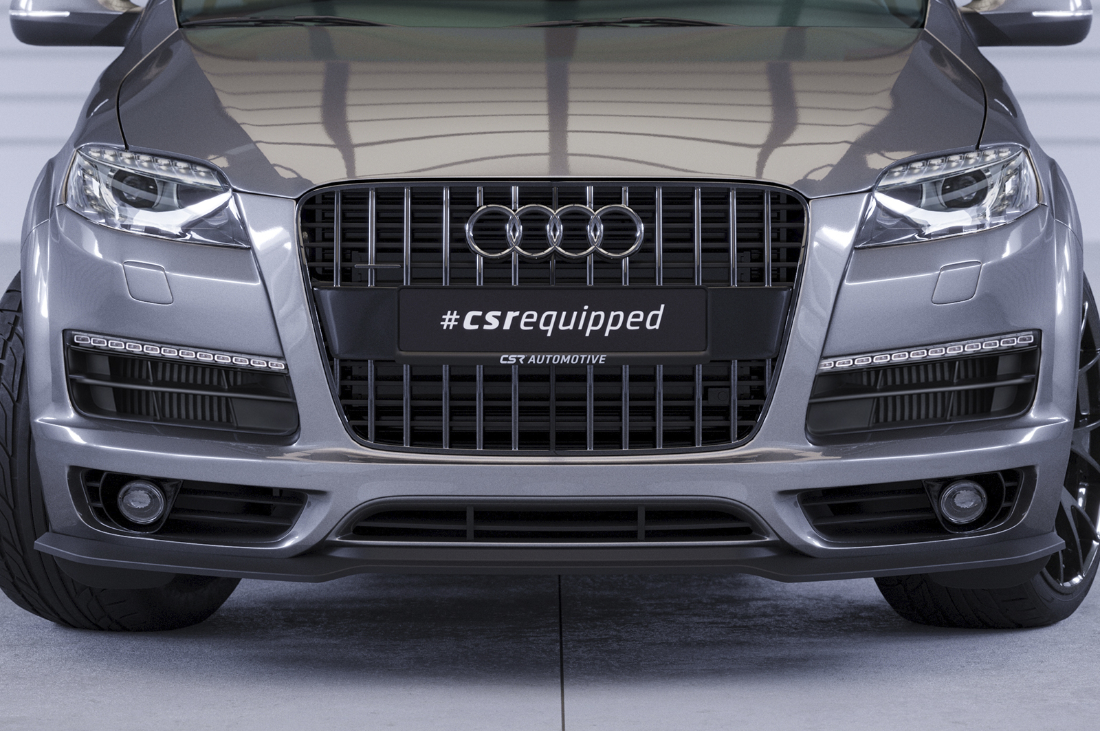 Lame de parechoc avant pour Audi Q7 (4L) S-Line (2005-2009) - Fabriqué en ABS (6 finitions au choix)