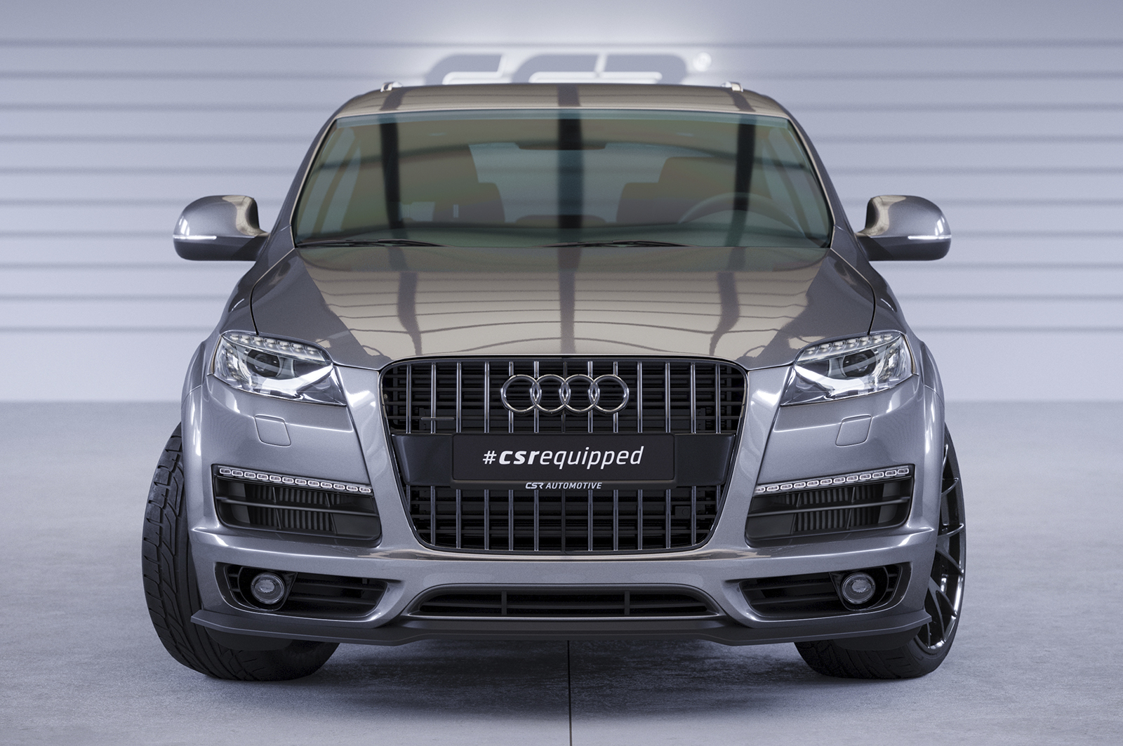 Lame de parechoc avant pour Audi Q7 (4L) S-Line (2005-2009) - Fabriqué en ABS (6 finitions au choix)