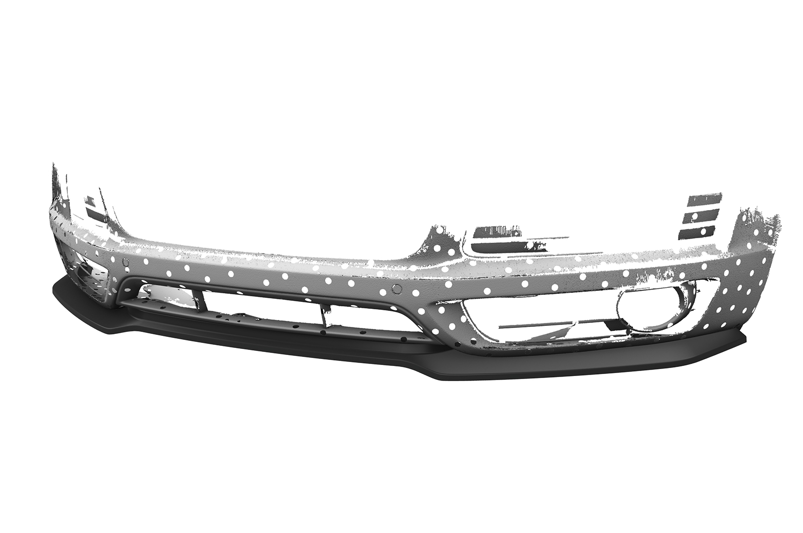 Lame de parechoc avant pour Audi Q7 (4L) S-Line (2005-2009) - Fabriqué en ABS (6 finitions au choix)