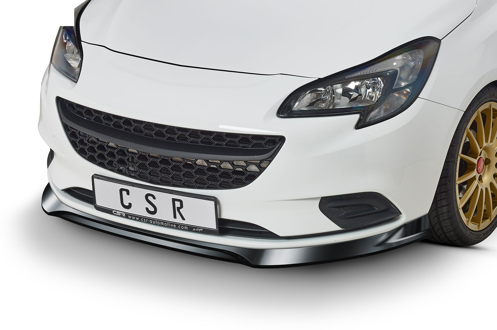 Lame de parechoc avant pour Opel Corsa E toutes carrosseries (2014-2019) - Fabriqué en ABS (6 finitions au choix)