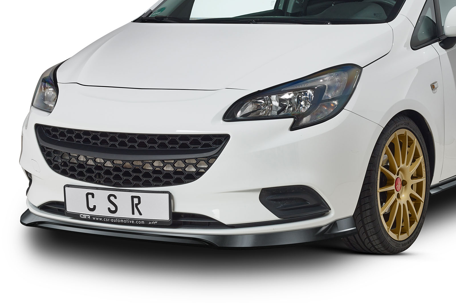Lame de parechoc avant pour Opel Corsa E toutes carrosseries (2014-2019) - Fabriqué en ABS (6 finitions au choix)