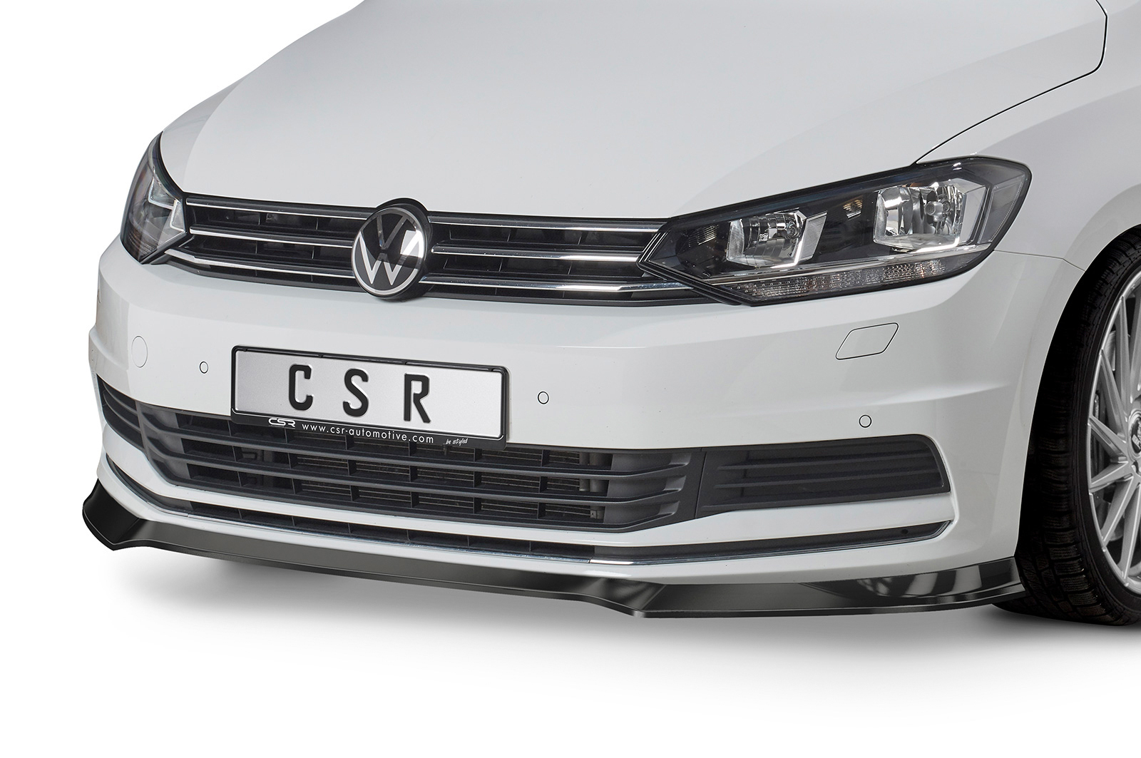 Lame de parechoc avant pour VW Touran II (Typ 5T) toutes carrosseries (depuis 05/2015) - Fabriqué en ABS (6 finitions au choix)