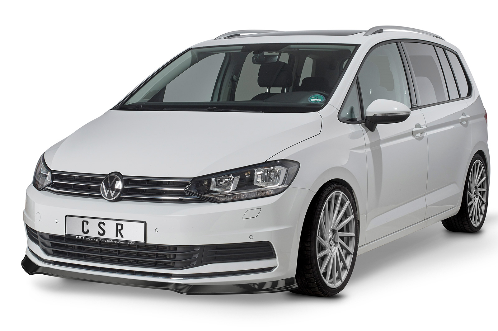 Lame de parechoc avant pour VW Touran II (Typ 5T) toutes carrosseries (depuis 05/2015) - Fabriqué en ABS (6 finitions au choix)