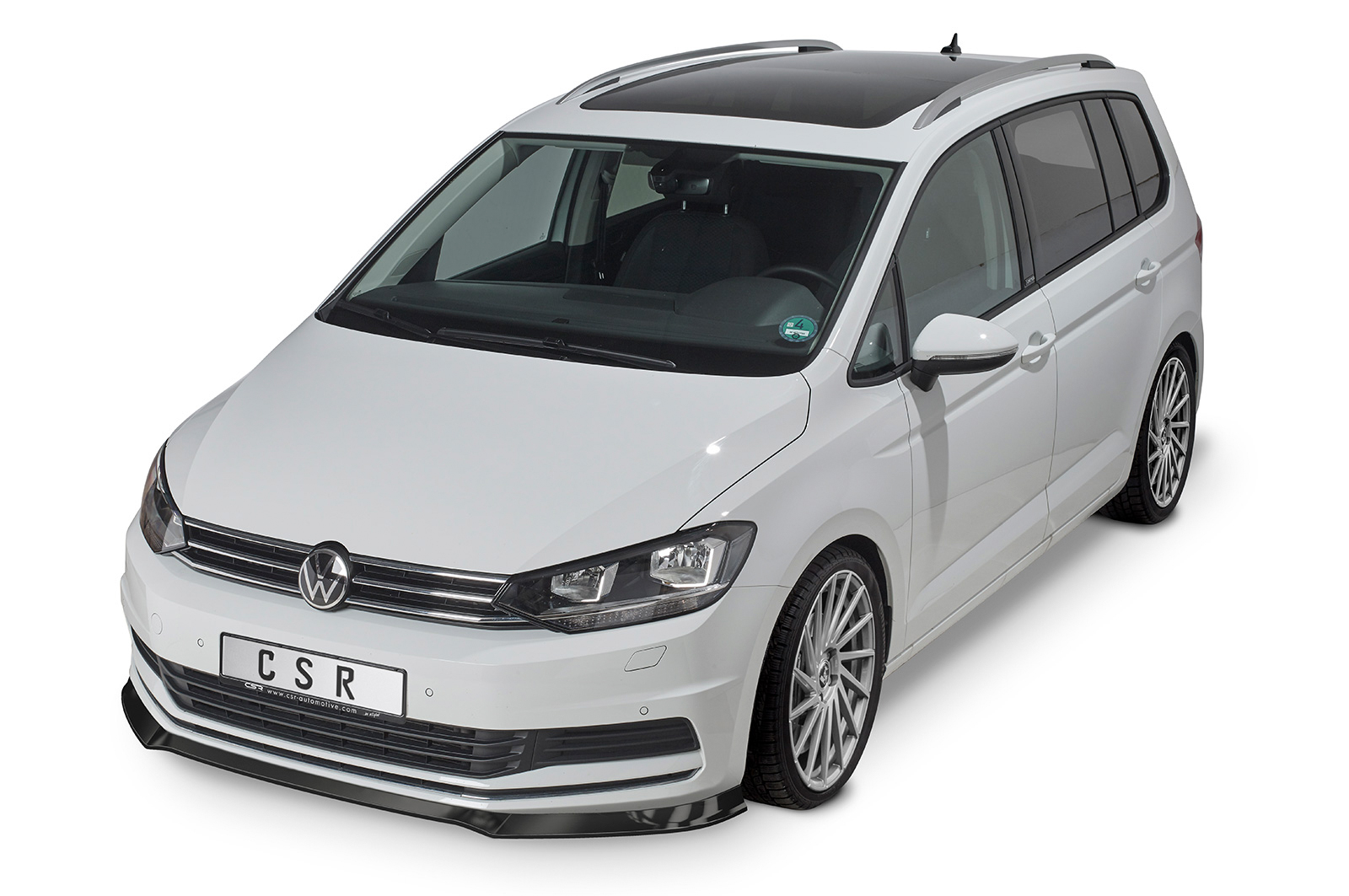 Lame de parechoc avant pour VW Touran II (Typ 5T) toutes carrosseries (depuis 05/2015) - Fabriqué en ABS (6 finitions au choix)