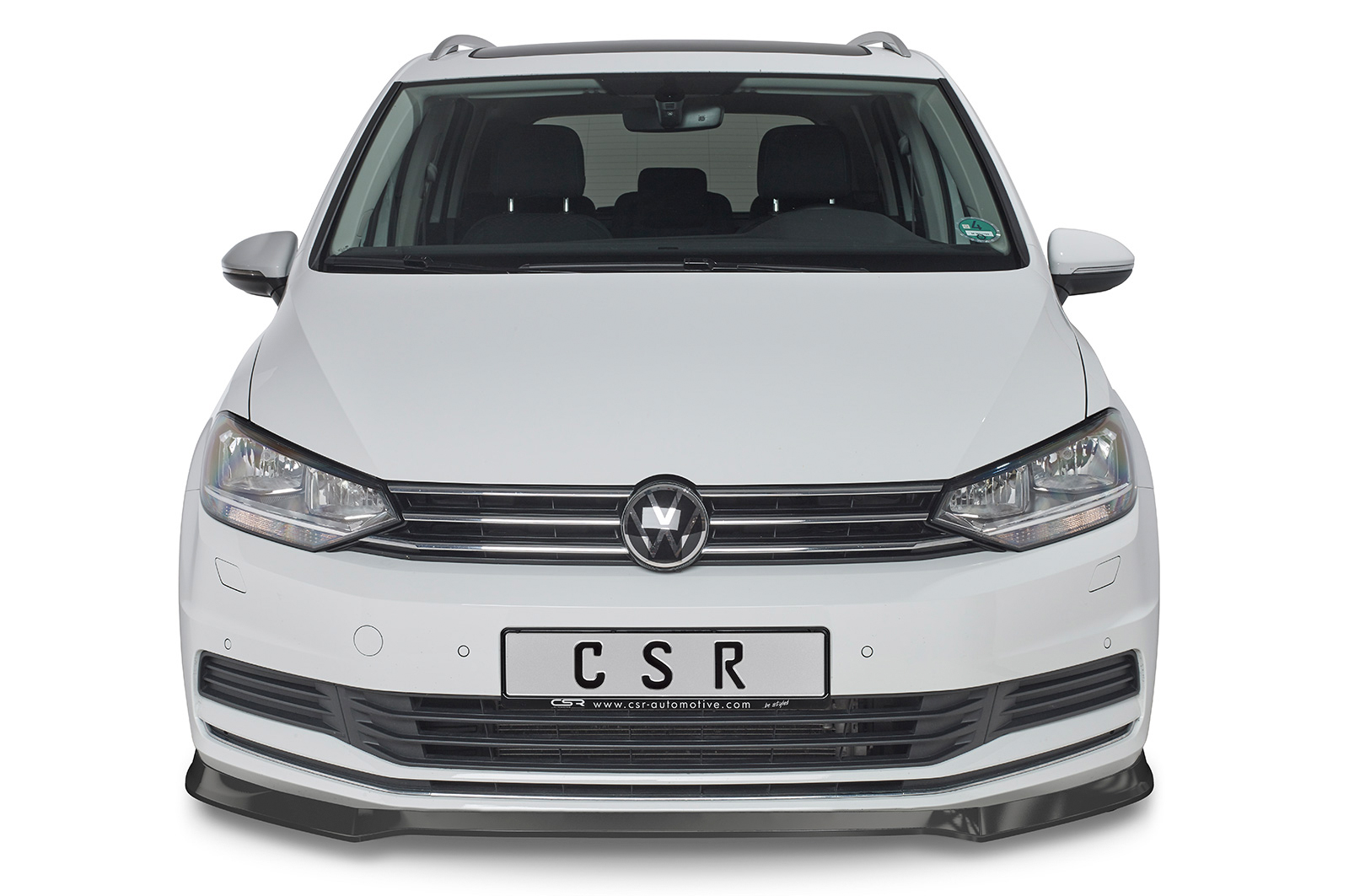 Lame de parechoc avant pour VW Touran II (Typ 5T) toutes carrosseries (depuis 05/2015) - Fabriqué en ABS (6 finitions au choix)