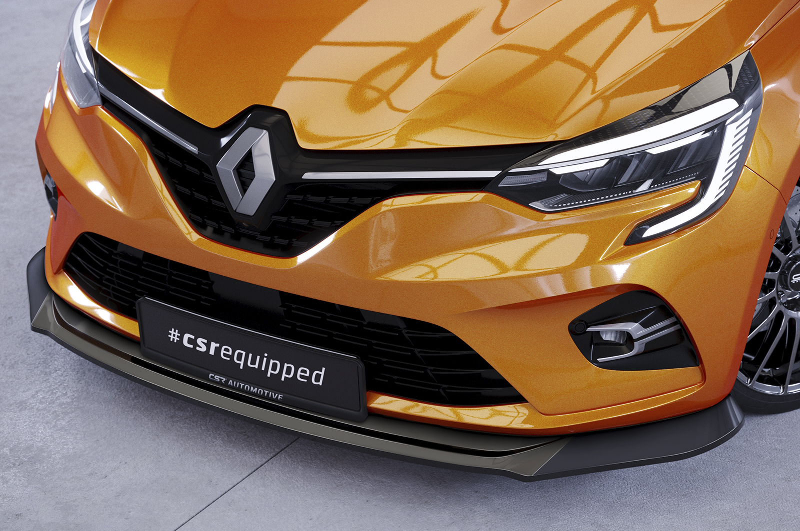 Lame de parechoc avant pour Renault Clio V toutes carrosseries (depuis 2019) - Fabriqué en ABS (6 finitions au choix)