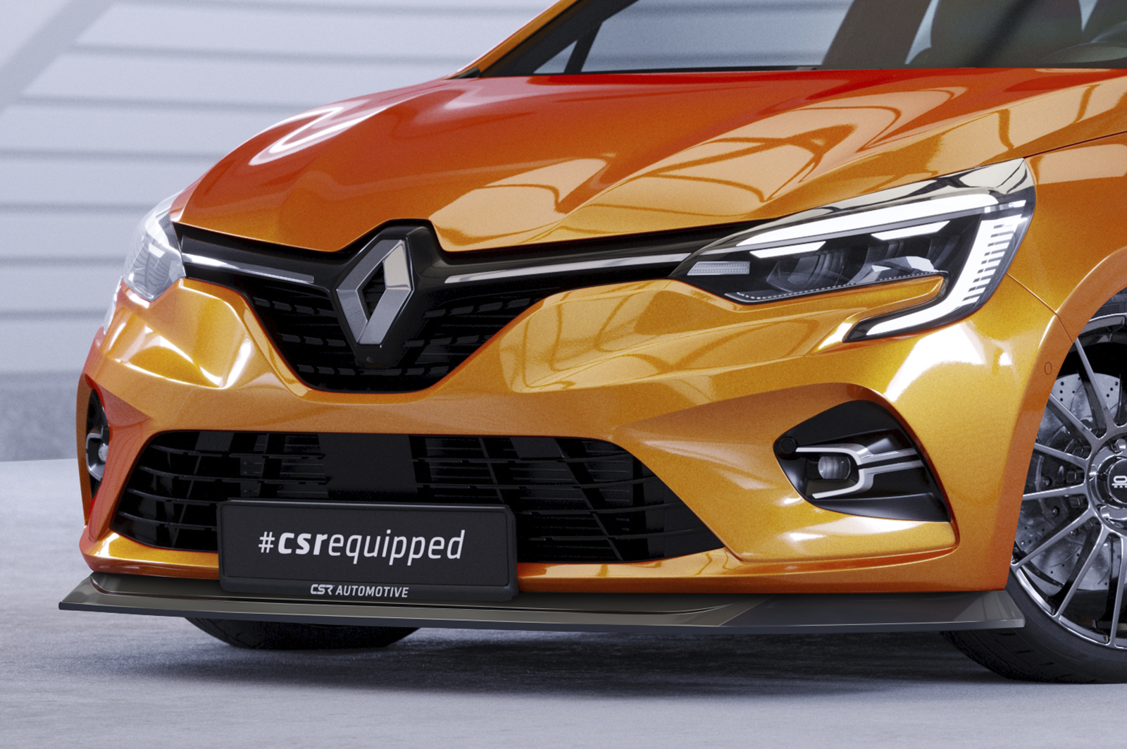 Lame de parechoc avant pour Renault Clio V toutes carrosseries (depuis 2019) - Fabriqué en ABS (6 finitions au choix)
