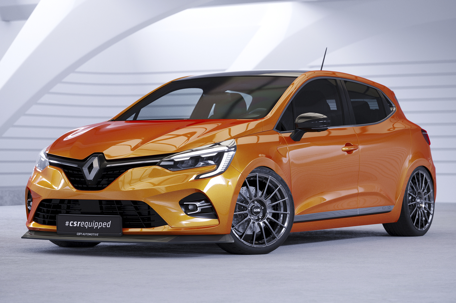 Lame de parechoc avant pour Renault Clio V toutes carrosseries (depuis 2019) - Fabriqué en ABS (6 finitions au choix)