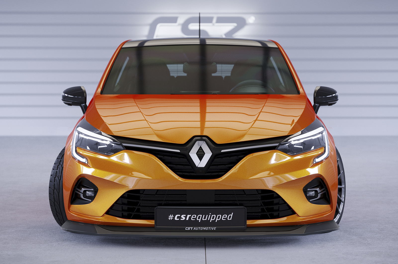 Lame de parechoc avant pour Renault Clio V toutes carrosseries (depuis 2019) - Fabriqué en ABS (6 finitions au choix)