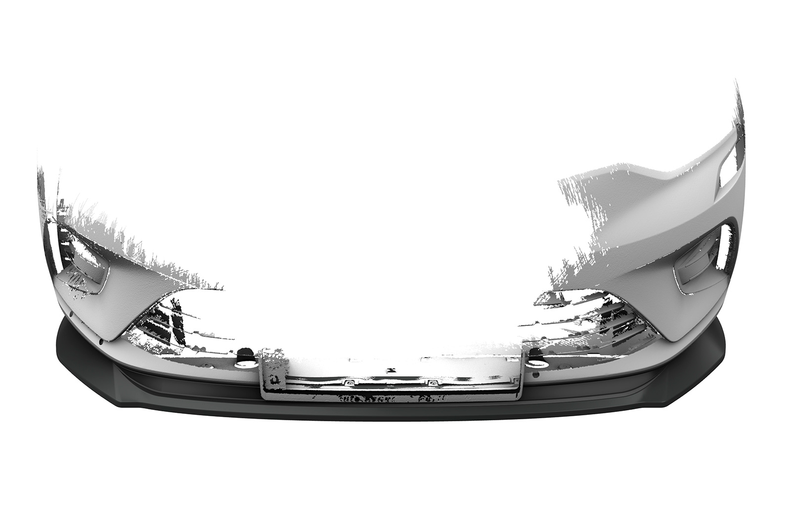 Lame de parechoc avant pour Renault Clio V toutes carrosseries (depuis 2019) - Fabriqué en ABS (6 finitions au choix)
