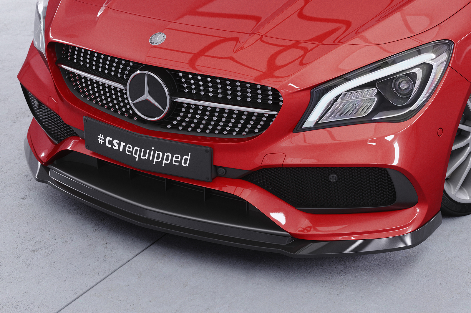 Lame de parechoc avant pour Mercedes-Benz CLA C117 X117 AMG-Line (facelift) (depuis 2016) - Fabriqué en ABS (6 finitions au choix)