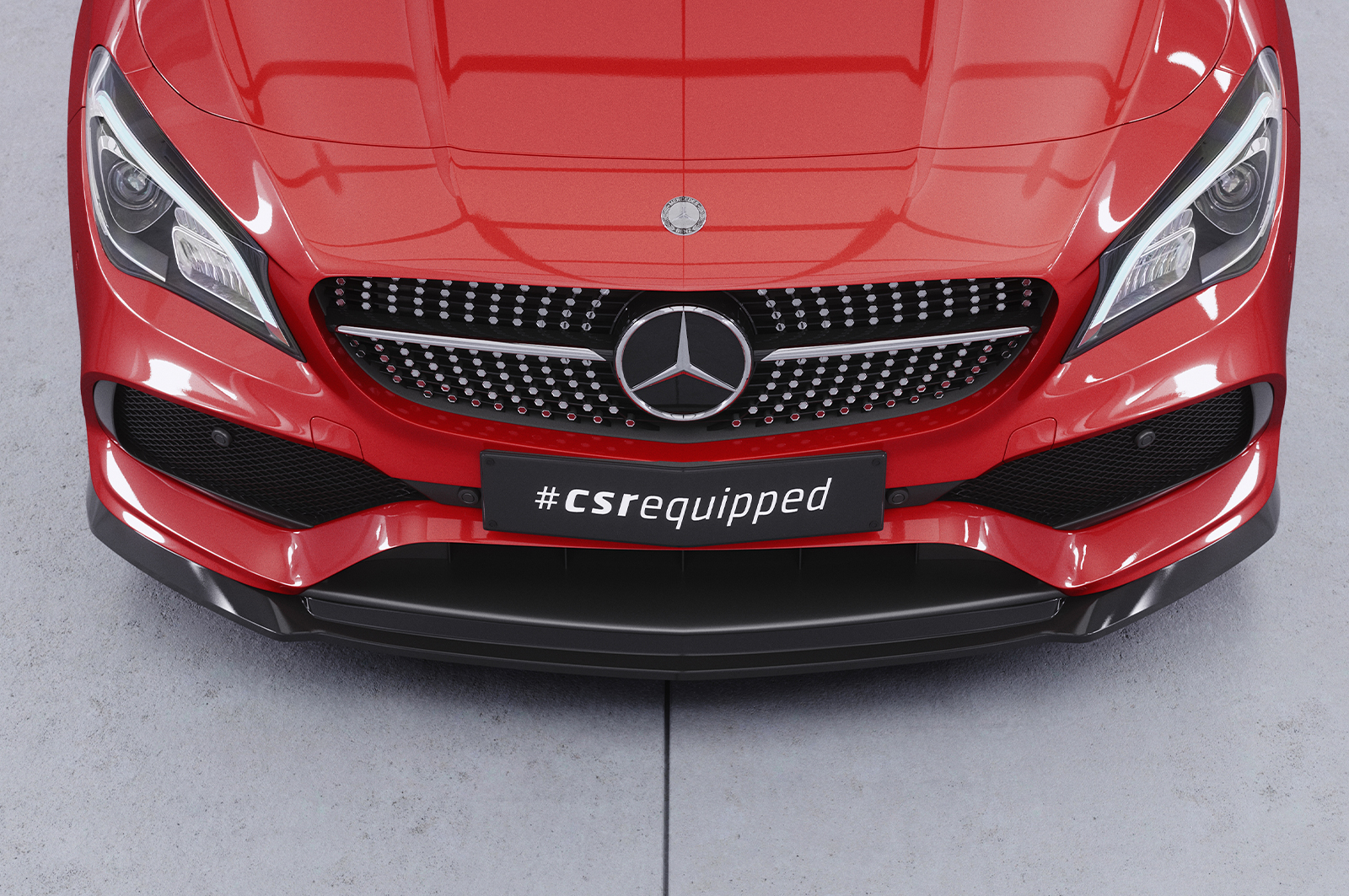 Lame de parechoc avant pour Mercedes-Benz CLA C117 X117 AMG-Line (facelift) (depuis 2016) - Fabriqué en ABS (6 finitions au choix)