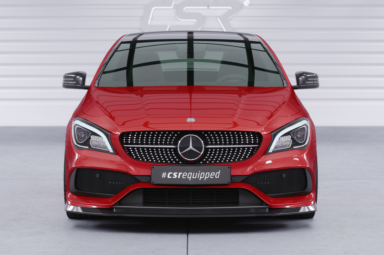 Lame de parechoc avant pour Mercedes-Benz CLA C117 X117 AMG-Line (facelift) (depuis 2016) - Fabriqué en ABS (6 finitions au choix)