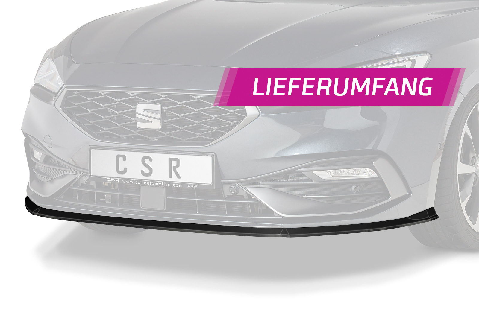 Lame de parechoc avant pour Seat Leon IV (Typ KL) toutes carrosseries (depuis 2020) - Fabriqué en ABS (6 finitions au choix)