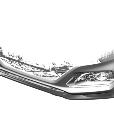 Lame de parechoc avant pour Hyundai I10 3. Generation N-Line (depuis 2020) - Fabriqué en ABS (6 finitions au choix)