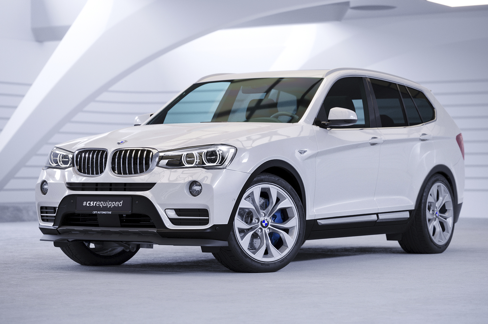 Lame de parechoc avant pour BMW X3 F25 toutes carrosseries (facelift) (2014-2017) - Fabriqué en ABS (6 finitions au choix)
