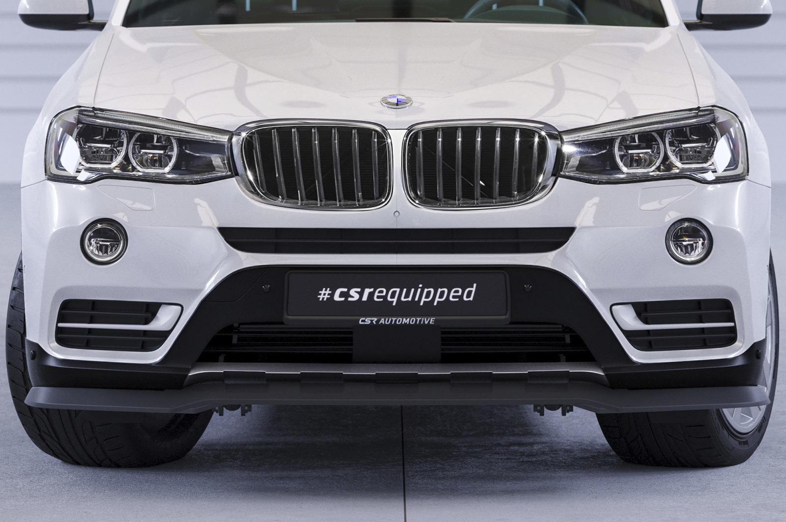 Lame de parechoc avant pour BMW X3 F25 toutes carrosseries (facelift) (2014-2017) - Fabriqué en ABS (6 finitions au choix)