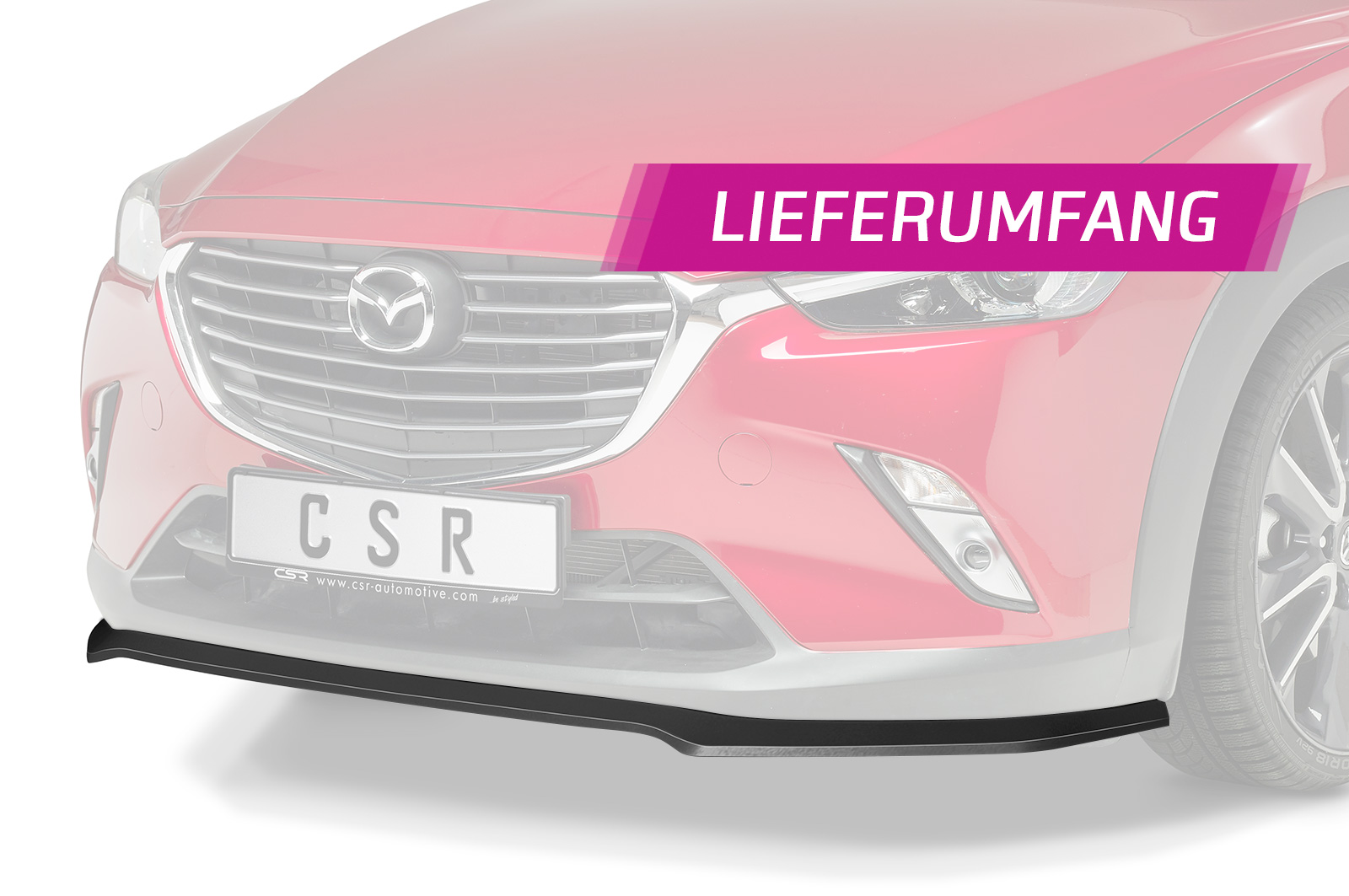 Lame de parechoc avant pour Mazda CX3 toutes carrosseries (2015-2020) - Fabriqué en ABS (6 finitions au choix)
