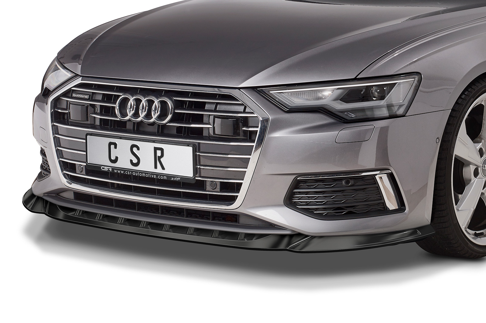 Lame de parechoc avant pour Audi A6 C8 Typ (4K / F2) toutes carrosseries (2018-2023) - Fabriqué en ABS (6 finitions au choix)